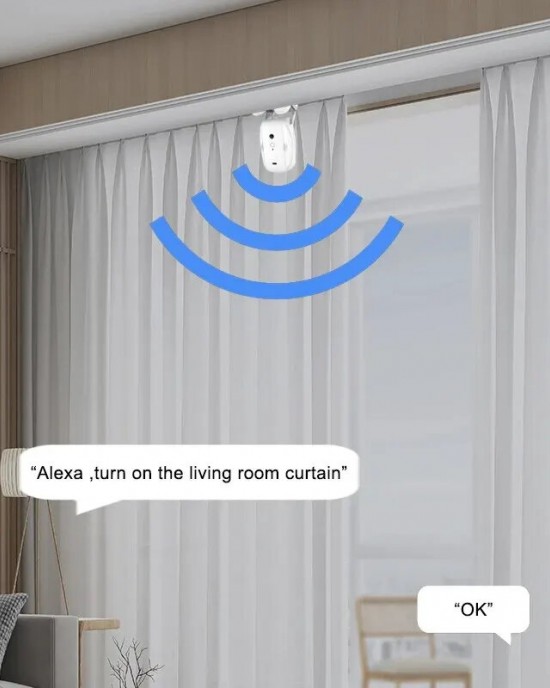 Tuya Smart WiFi Curtain Motor for Roman T U Track Automatic Open Smart Electric Curtain Robot APP Voice Control with Alexa Google Home Tuya Smart WiFi Curtain Motor for Roman T U Track Automatic Open Smart Electric Curtain Robot APP Voice Control with Alexa Google Home