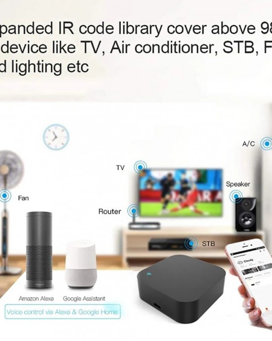 S06 Pro Tuya Smart IR Remote Control Built in Temperature and Humidity Sensor for Air Conditioner TV DVD AC Works with Alexa Google Home S06 Pro Tuya Smart IR Remote Control Built in Temperature and Humidity Sensor for Air Conditioner TV DVD AC Works with Alexa Google Home