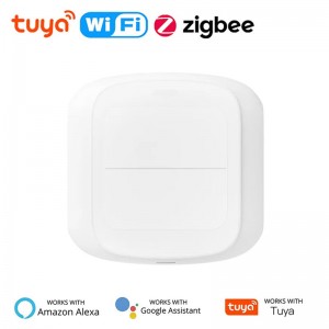 Tuya Smart WiFi Zigbee Switch Push Button Switch 2Gang 6 Scene Wireless Smart Home Remote Controller Automation Scenario Switch