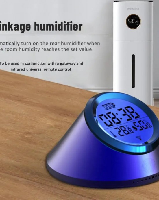 YXZBTHP 1 Tuya Smart Zigbe Temperature and Humidity Sensor Clock with Screen Backlight Temperature and Humidity Meter Display Smart Home Hygrometer Thermometer Work with Alexa Google Home YXZBTHP 1 Tuya Smart Zigbe Temperature and Humidity Sensor Clock with Screen Backlight Temperature and Humidity Meter Display Smart Home Hygrometer Thermometer Work with Alexa Google Home