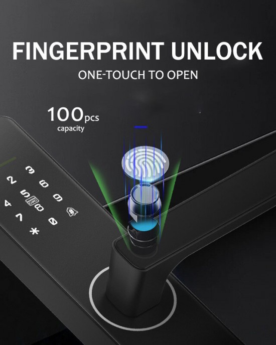 WAFU Tuya WiFi Smart Fingerprint Doorlock with Camera Password Key IC Card APP Unlock Electronic Home Door Lock Built in 3 5inch HD Screen Visual for Home Security Safety WAFU Tuya WiFi Smart Fingerprint Doorlock with Camera Password Key IC Card APP Unlock Electronic Home Door Lock Built in 3 5inch HD Screen Visual for Home Security Safety