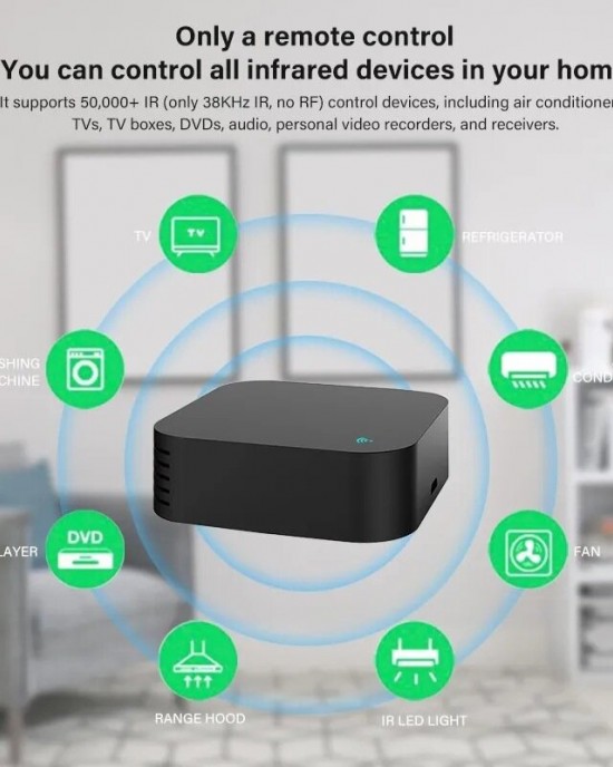 S06 Pro Tuya Smart IR Remote Control Built in Temperature and Humidity Sensor for Air Conditioner TV DVD AC Works with Alexa Google Home S06 Pro Tuya Smart IR Remote Control Built in Temperature and Humidity Sensor for Air Conditioner TV DVD AC Works with Alexa Google Home