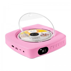 Kecag KC  609 Wall Mounted Home DVD Player Bluetooth CD Player  DVD CD Connectable TV   Plug  In Version  Pink