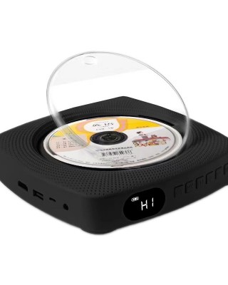 Kecag KC  609 Wall Mounted Home DVD Player Bluetooth CD Player  DVD CD Connectable TV   Plug  In Version  Black
