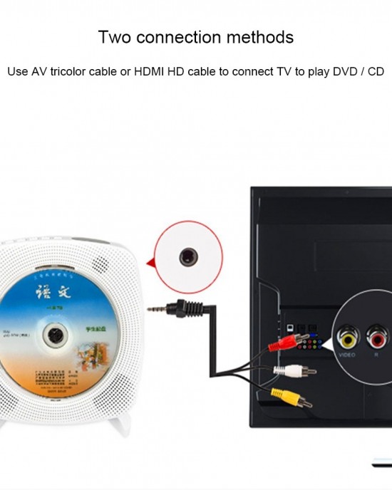 Kecag KC 609 Wall Mounted Home DVD Player Bluetooth CD Player DVD CD Connectable TV Plug In Version White Kecag KC 609 Wall Mounted Home DVD Player Bluetooth CD Player DVD CD Connectable TV Plug In Version White