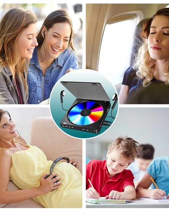 Kecag KC 708 Portable Retro Disc Album CD Player Black Kecag KC 708 Portable Retro Disc Album CD Player Black
