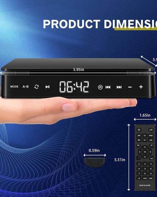 Kecag KC 708 2A Home Plug in Mini HD DVD Player Black Kecag KC 708 2A Home Plug in Mini HD DVD Player Black