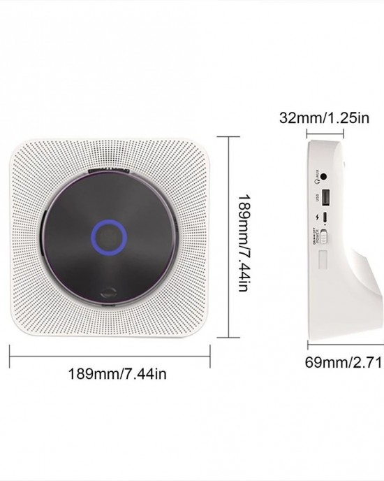Kecag KC 806 2A Retro Bluetooth Music Disc Album CD Player Plug in Version White Kecag KC 806 2A Retro Bluetooth Music Disc Album CD Player Plug in Version White