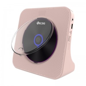 Kecag KC  806 2A Retro Bluetooth Music Disc Album CD Player  Rechargeable Version  Pink