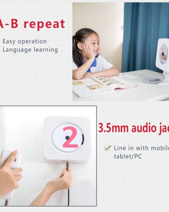 Kecag KC 808 6W Wall Mounted Bluetooth CD Player White Kecag KC 808 6W Wall Mounted Bluetooth CD Player White