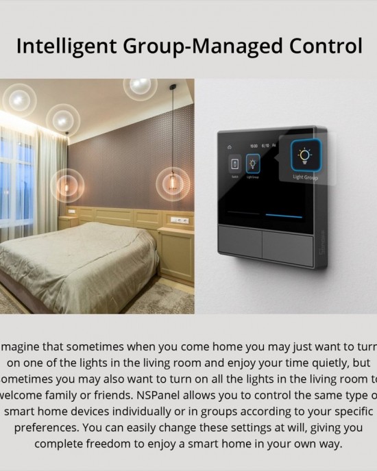 Sonoff NSPanel WiFi Smart Scene Switch Thermostat Temperature All in One Control Touch Screen US Plug White Sonoff NSPanel WiFi Smart Scene Switch Thermostat Temperature All in One Control Touch Screen US Plug White