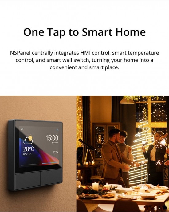 Sonoff NSPanel WiFi Smart Scene Switch Thermostat Temperature All in One Control Touch Screen US Plug White Sonoff NSPanel WiFi Smart Scene Switch Thermostat Temperature All in One Control Touch Screen US Plug White