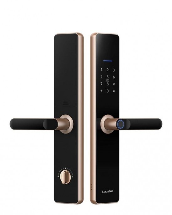 LOCSTAR Wifi Fingerprint Lock Home Security Door Password Lock Supports APP Remote Unlocking Space Gray LOCSTAR Wifi Fingerprint Lock Home Security Door Password Lock Supports APP Remote Unlocking Space Gray
