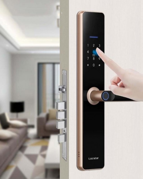 LOCSTAR Wifi Fingerprint Lock Home Security Door Password Lock Supports APP Remote Unlocking Space Gray LOCSTAR Wifi Fingerprint Lock Home Security Door Password Lock Supports APP Remote Unlocking Space Gray