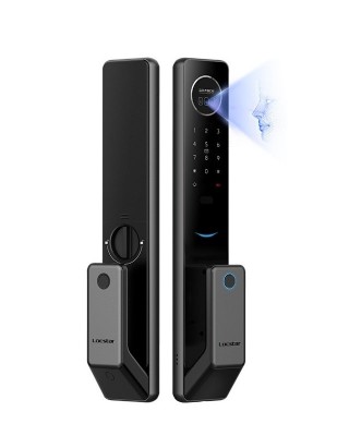 LOCSTAR T100A 3D Face Recognition Fingerprint Code Card Digital Door Lock  Space Gray