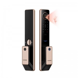LOCSTAR T100A 3D Face Recognition Fingerprint Code Card Digital Door Lock  Rose Gold