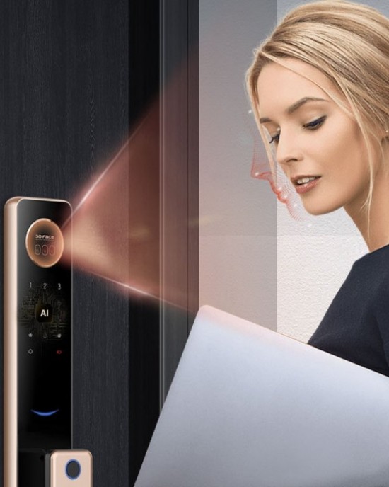 LOCSTAR T100A 3D Face Recognition Fingerprint Code Card Digital Door Lock Rose Gold LOCSTAR T100A 3D Face Recognition Fingerprint Code Card Digital Door Lock Rose Gold