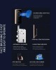 LOCSTAR T100A 3D Face Recognition Fingerprint Code Card Digital Door Lock Rose Gold LOCSTAR T100A 3D Face Recognition Fingerprint Code Card Digital Door Lock Rose Gold