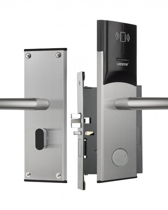 LOCSTAR 8088 RFID Card Mechnical Key Unlock Hotel Door Lock Rose Gold LOCSTAR 8088 RFID Card Mechnical Key Unlock Hotel Door Lock Rose Gold