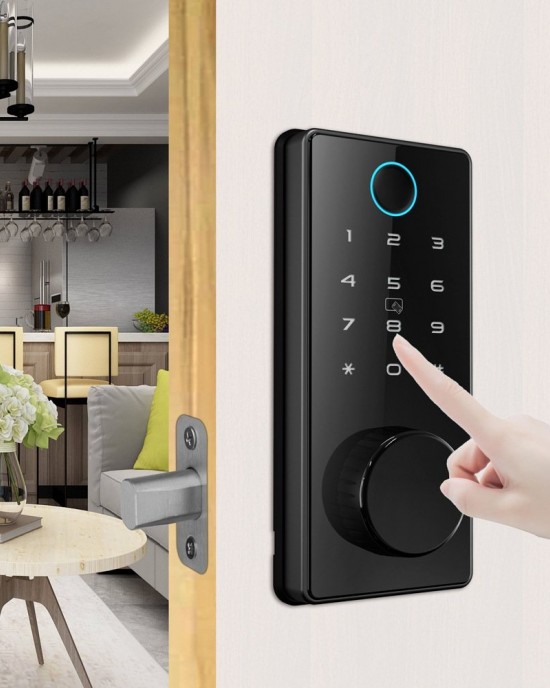 LOCSTAR C87 Automatic Fingerprint Lock Entry Door Password Smart Lock Black LOCSTAR C87 Automatic Fingerprint Lock Entry Door Password Smart Lock Black