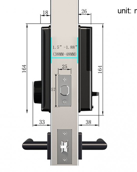 LOCSTAR C87 Automatic Fingerprint Lock Entry Door Password Smart Lock Black LOCSTAR C87 Automatic Fingerprint Lock Entry Door Password Smart Lock Black