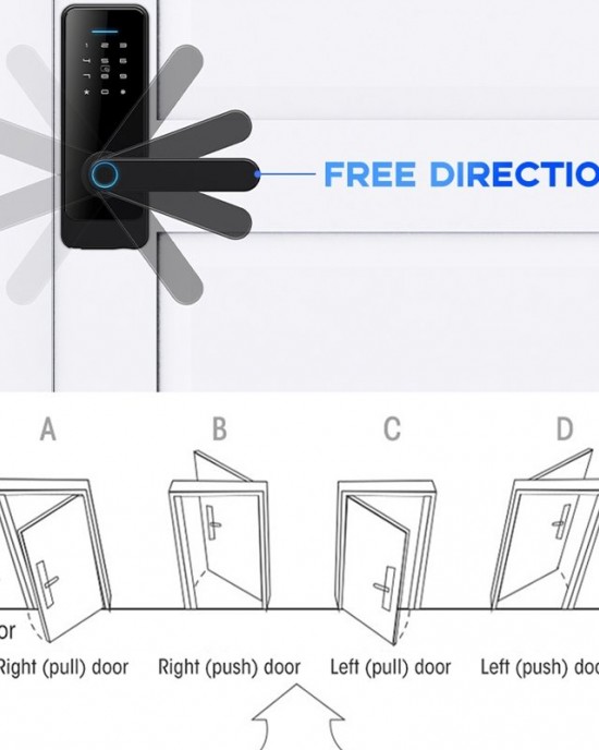 LOCSTAR C89 Smart Fingerprint Password Lock Home Indoor Door TUYA System Lock Black LOCSTAR C89 Smart Fingerprint Password Lock Home Indoor Door TUYA System Lock Black