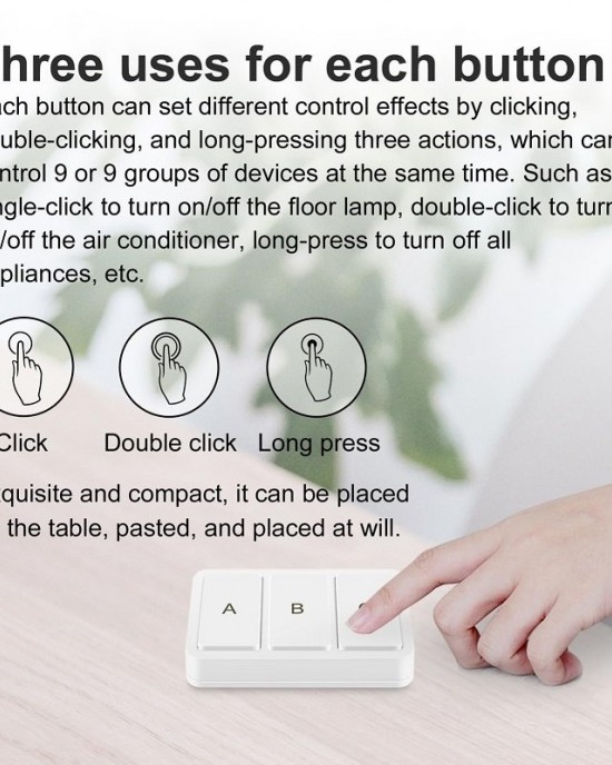 Zigbee Tuya Smart 3 key Situational Wireless Smart Switch 3 Road Zigbee Tuya Smart 3 key Situational Wireless Smart Switch 3 Road