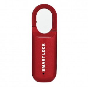 Smart USB Charging Bag Fingerprint Padlock Furniture Backpack Lock  Red