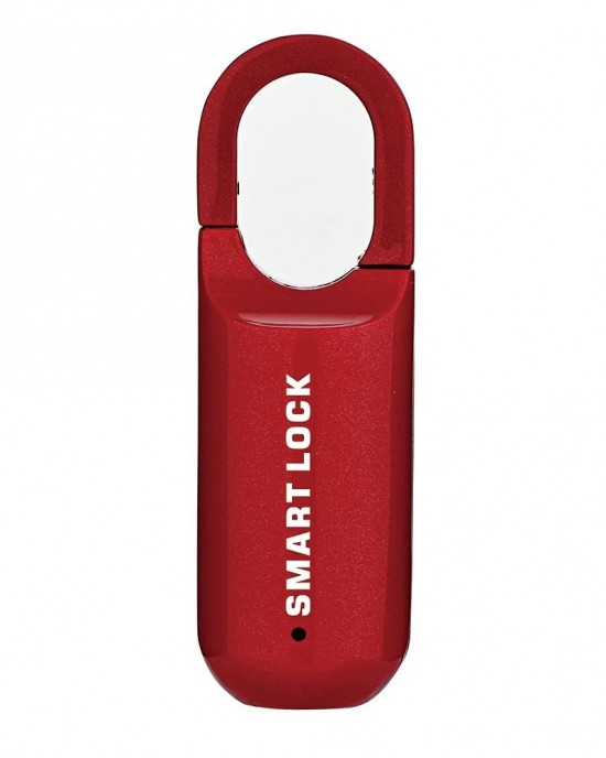Smart USB Charging Bag Fingerprint Padlock Furniture Backpack Lock Red Smart USB Charging Bag Fingerprint Padlock Furniture Backpack Lock Red