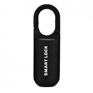 Smart USB Charging Bag Fingerprint Padlock Furniture Backpack Lock  Black