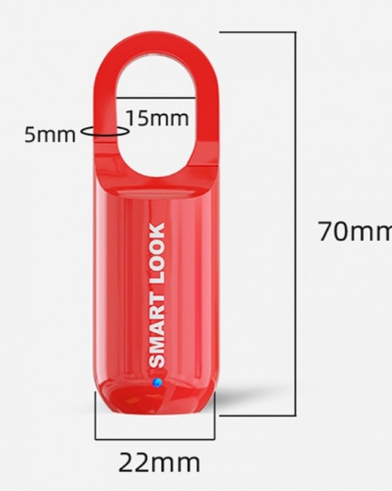 Smart USB Charging Bag Fingerprint Padlock Furniture Backpack Lock Black Smart USB Charging Bag Fingerprint Padlock Furniture Backpack Lock Black