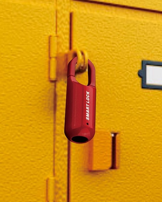 Smart USB Charging Bag Fingerprint Padlock Furniture Backpack Lock Red Smart USB Charging Bag Fingerprint Padlock Furniture Backpack Lock Red