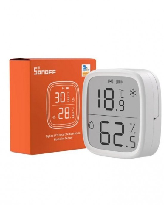 SONOFF SNZB 02D 2 5 inch LCD Smart Sensor Real Time Monitoring Linkage SONOFF SNZB 02D 2 5 inch LCD Smart Sensor Real Time Monitoring Linkage