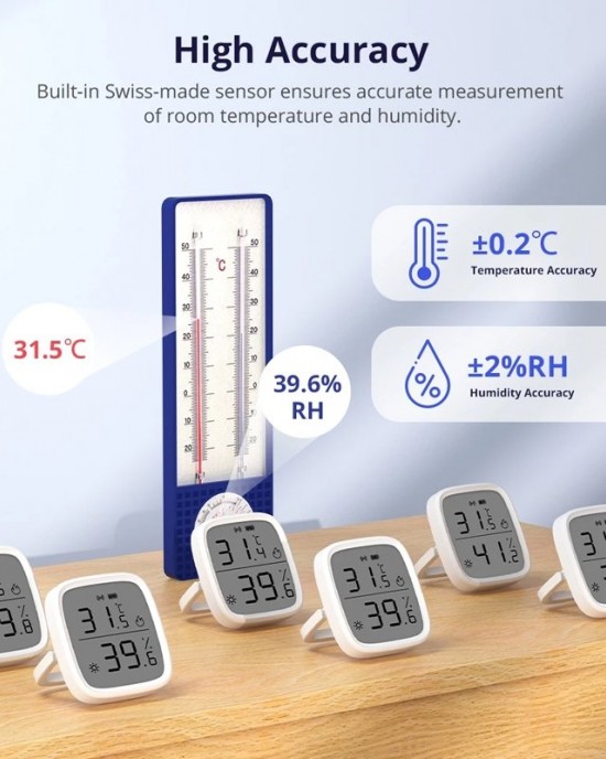 SONOFF SNZB 02D 2 5 inch LCD Smart Sensor Real Time Monitoring Linkage SONOFF SNZB 02D 2 5 inch LCD Smart Sensor Real Time Monitoring Linkage