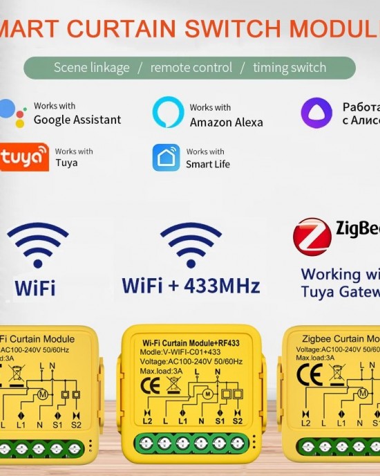 WiFi Graffiti Curtain Switch On Off Module WiFi Graffiti Curtain Switch On Off Module