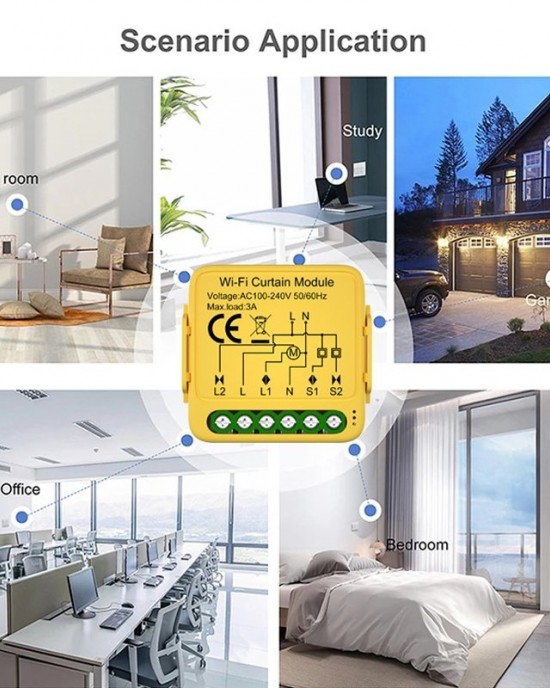 WiFi Graffiti Curtain Switch On Off Module WiFi Graffiti Curtain Switch On Off Module