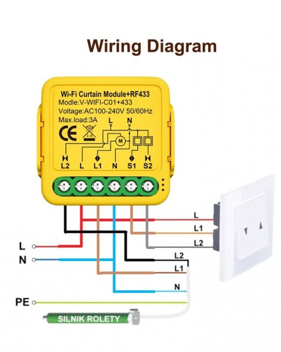 WiFi Graffiti Curtain Switch On Off Module WiFi Graffiti Curtain Switch On Off Module