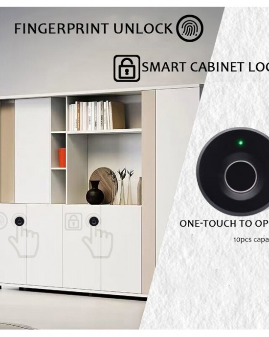 WAFU HF M3 Tuya Smart Fingerprint Lock Drawer Lock Intelligent Electronic Furniture Locker Lock suitable for Thickness 14 21mm WAFU HF M3 Tuya Smart Fingerprint Lock Drawer Lock Intelligent Electronic Furniture Locker Lock suitable for Thickness 14 21mm