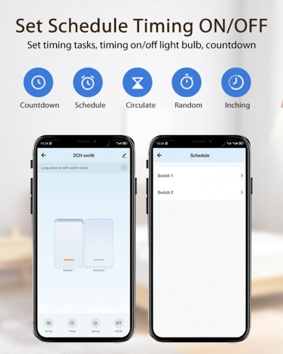 Tuya WiFi Zigbee Smart Light Switch 2 Gang Automation DIY Interrupter 2 Ways Control Voice Control Work with Alexa Google Assistant HomeKit Tuya WiFi Zigbee Smart Light Switch 2 Gang Automation DIY Interrupter 2 Ways Control Voice Control Work with Alexa Google Assistant HomeKit