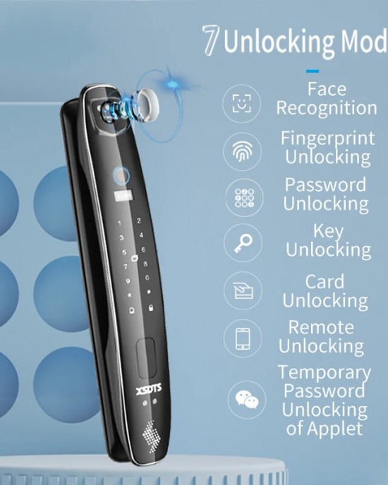 CS7 24 240mm Lock Body 3D Face Smart Door Lock Security Camera Monitor Intelligent Fingerprint Password Biometric Electronic Key Unlock Doorlock CS7 24 240mm Lock Body 3D Face Smart Door Lock Security Camera Monitor Intelligent Fingerprint Password Biometric Electronic Key Unlock Doorlock