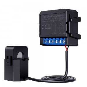 Tuya WiFi Energy Monitoring Meter with Real  Time Power Consumption Statistics User  Defined Power Settings Easy Installation for Intelligent Energy Management System